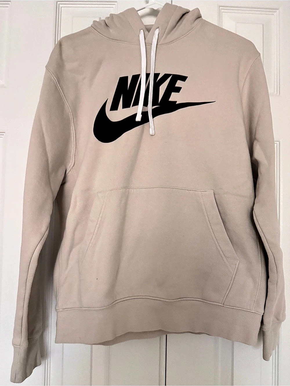 Nike Club Fleece Pullover Hoodie Bone Beige Small